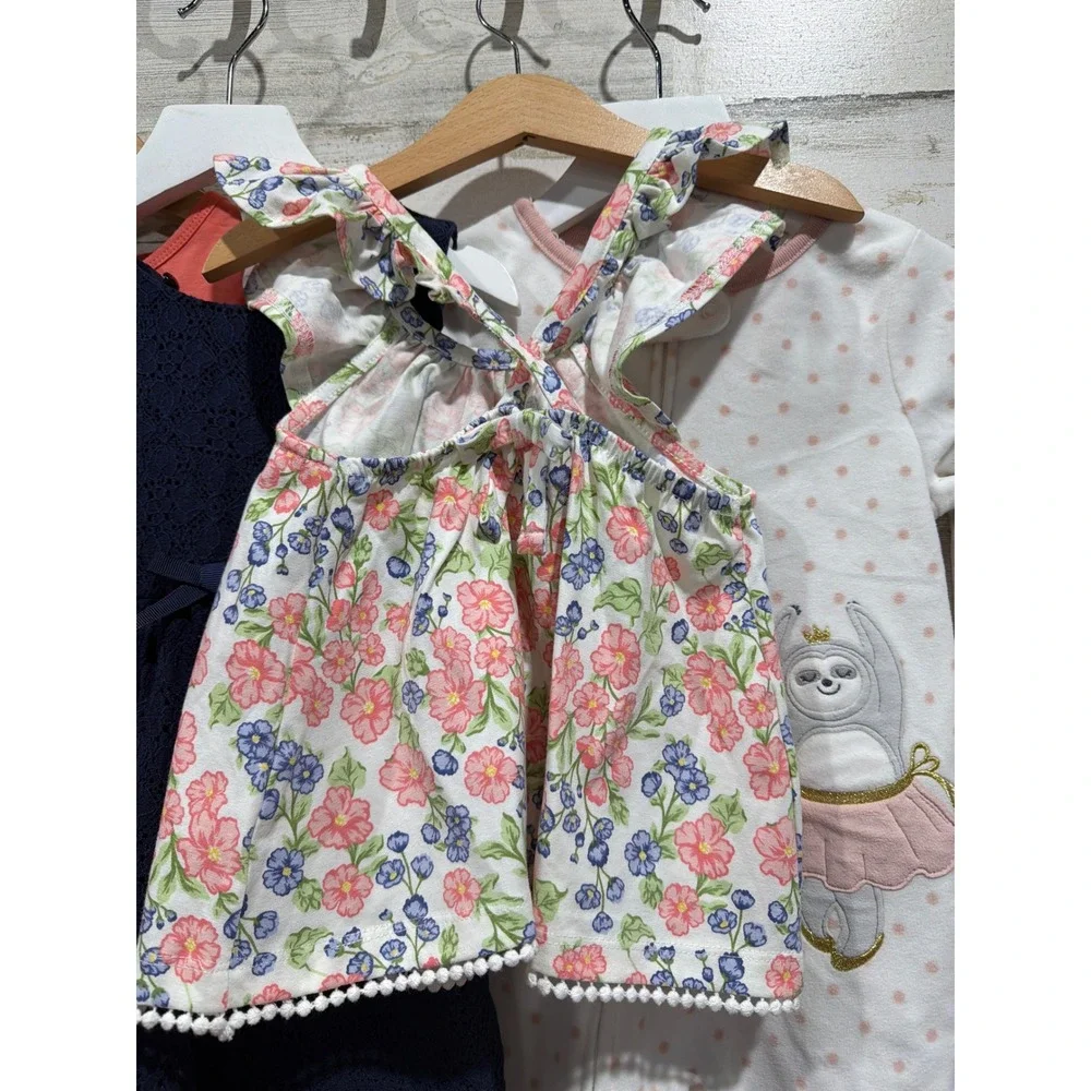 Carter's H&M Isaac‎ Mizrahi Dress Tunic Sleeper Bundle Girls 2T Floral Lace EUC